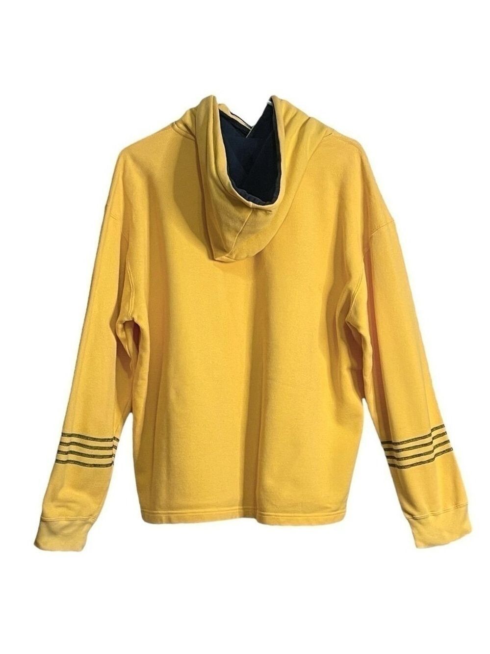 Mossimo Sweatshirt Hoodie Women’s Size Large Yellow and Navy Blue - Picture 3 of 5